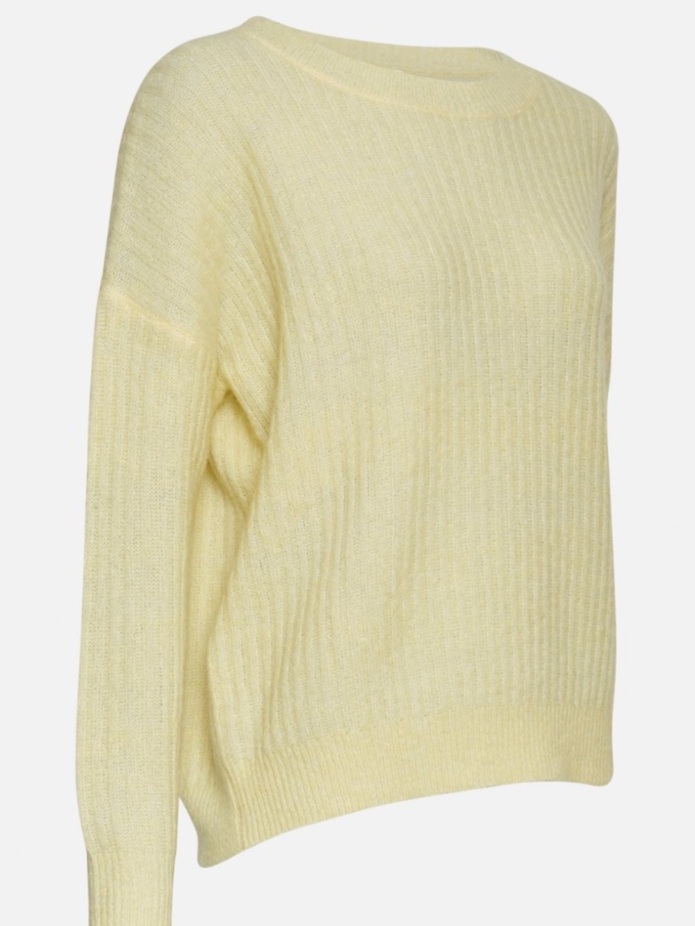 MSCH Copenhagen Pastel Yellow Mohair & Wool Blend Knit Sweater - Size M/L
